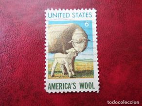 Sellos: -estados unidos, 1971, industria lanar, Yvert 916